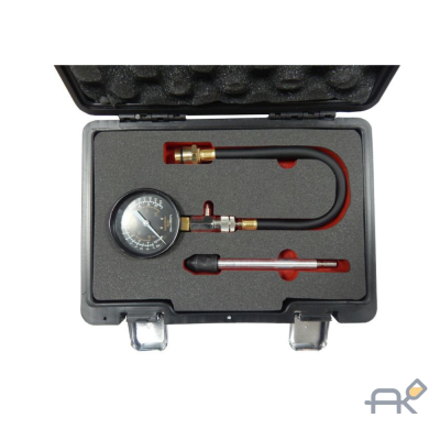 Тестер компрессии бензинового двигателя (удлинитель гибкий 310мм с резьбовыми адаптерами: М14х1.25.М18х1.5.удлинитель жесткий 150мм с прижимным наконе (F-903G7D)